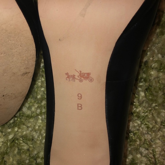 Coach Black Garden Platform Heels SZ 9 - Picture 6 of 10